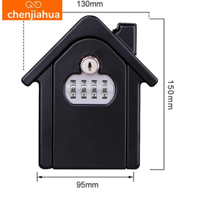 Wall Mount Key Storage Secret Box Organizer 4 Digit Combination Password Security Code Lock No Key Home Key Safe Box 6