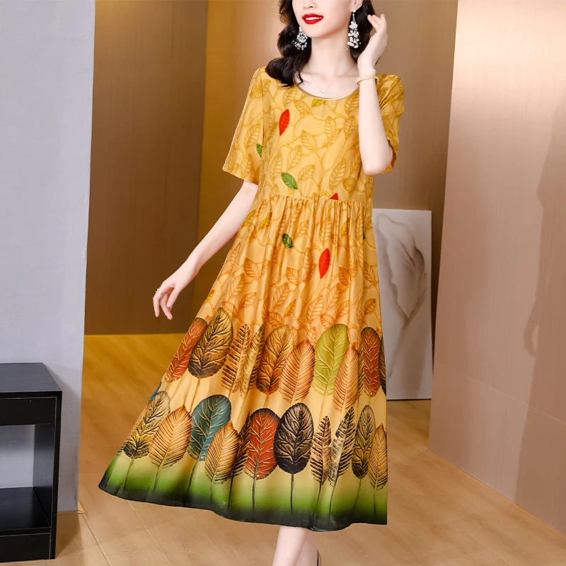 

Floral Vintage Korean Fashion Beach Dress Women Summer 2022 Casual Longue Midi Boho Yellow Prom Vestidos De Fiesta Para Bodas