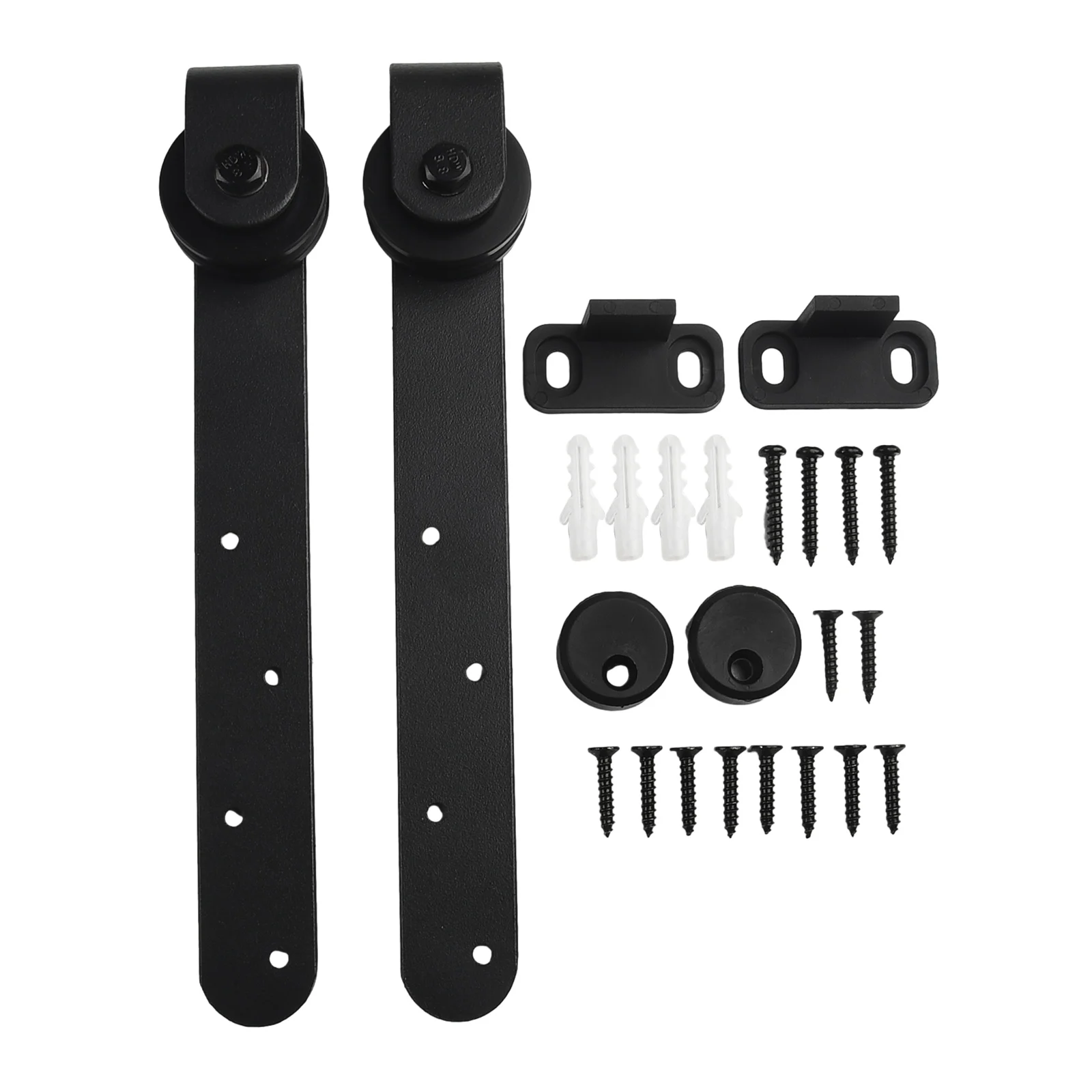 Description Picture 3 of itemMini Sliding Barn Door Hardware Kits For Cabinet Doors Rail Set Smooth Silent Furniture Hardware End Cap Floor Guide Door Screw