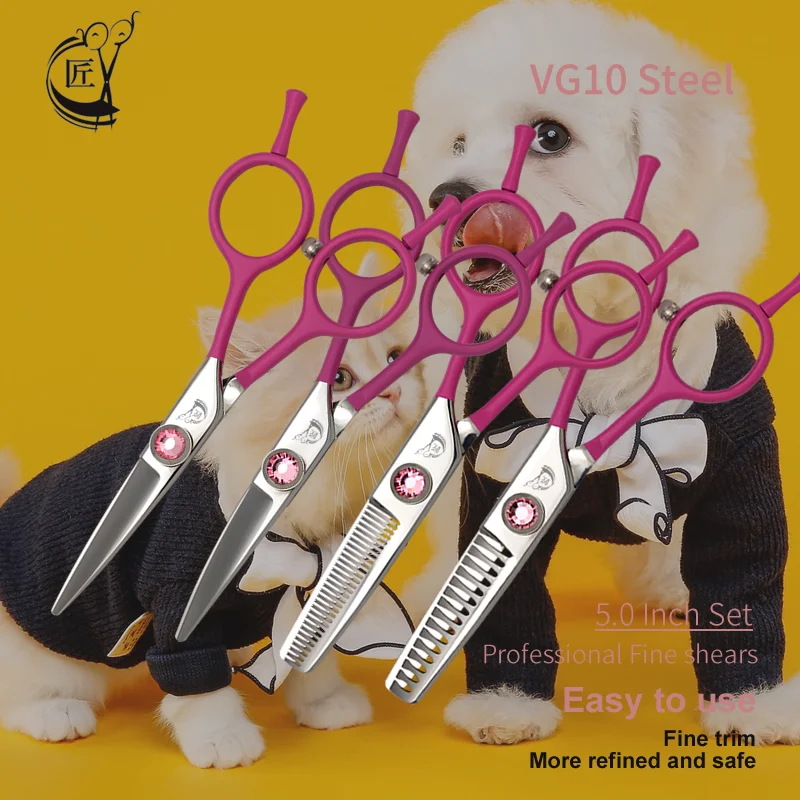 CraneVG10Steel50InchProfessionalPetScissorsSetForDogCat
