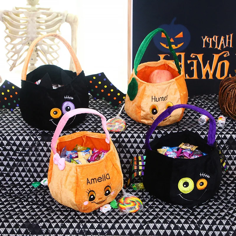 

Halloween Trick Or Treat Ghost Festival Parti Happy Helloween Day Pumpkin Backpack Shoulder Bag Decor For Kids Gift Bag