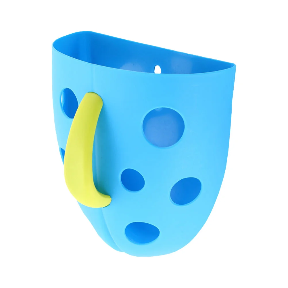 

Thicken Storage Blue Toddler Plastic Basket Bath Toys Organizer Bathroom Holder