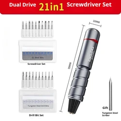Compact Semi - Automatic Hand Drill for Woodworking and DIY Projects (21 in 1)