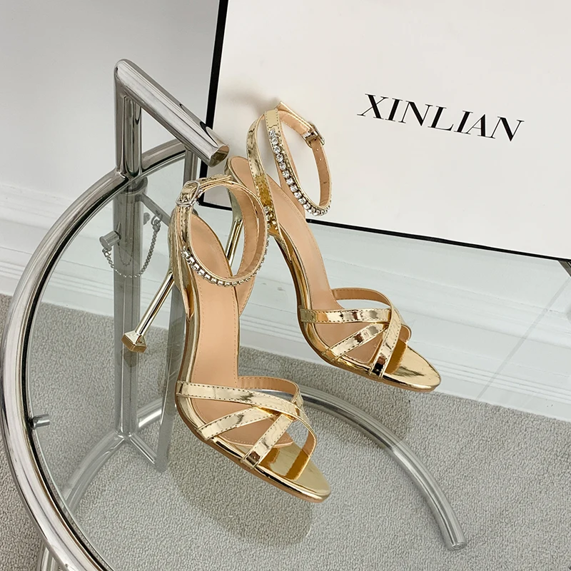 Zara Gold High Heels - Gem