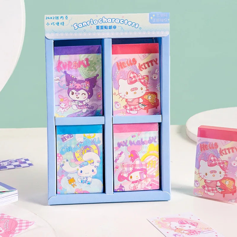 

4/12 шт., самоклеящиеся блокноты Hello Kitty Kuromi