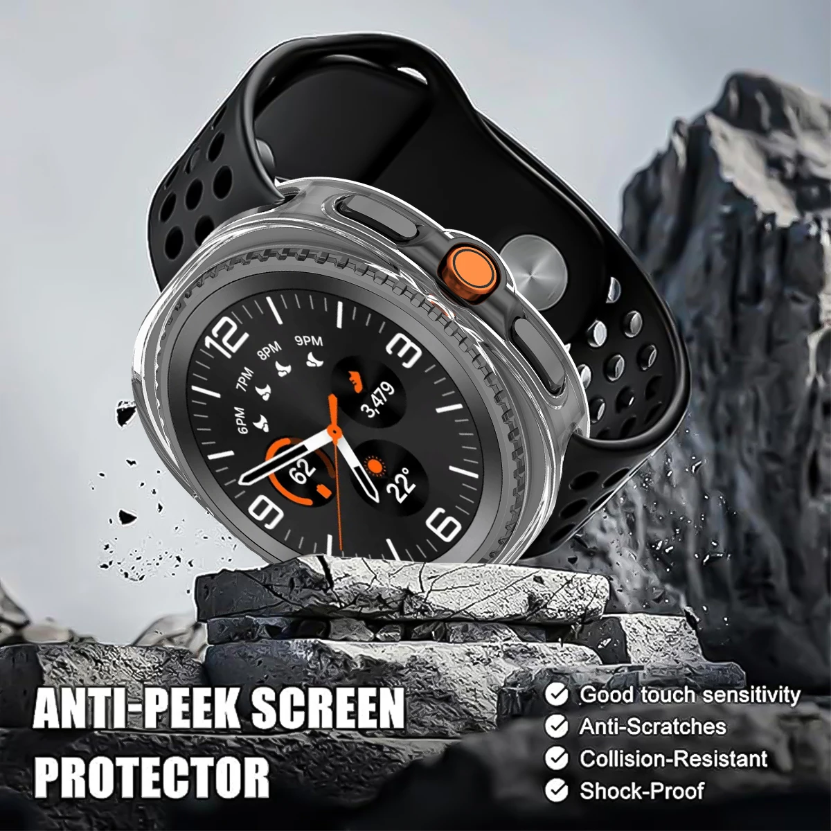 Soft TPU Protective Bumper Shell for Smartwatch - Hollow Out Design