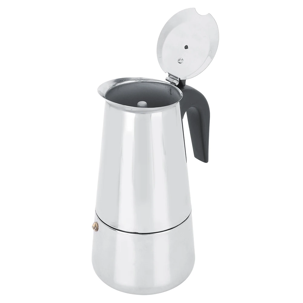 450ml Stainless Steel Electric Stove Coffee Pot Maker Heater Set EU Plug 220-240V Electric Stove Stainless Steel