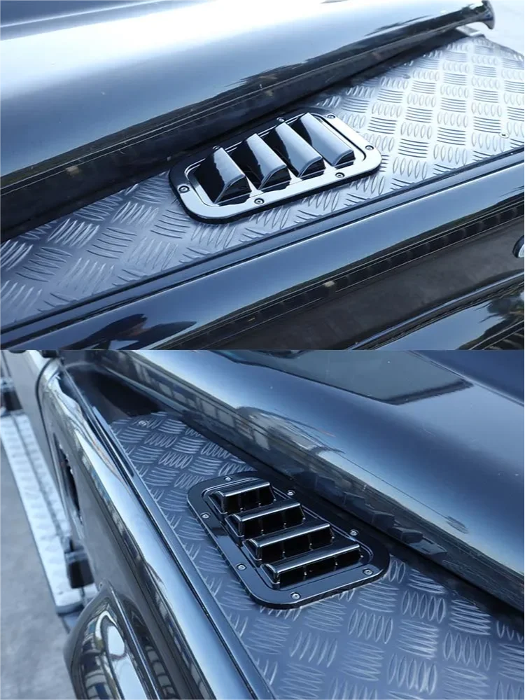 Für Land Rover Defender 2013-19 Frontmotor Motorhaube Lüftungs abdeckung Stahl Luft ansaug schaufel Luft auslass Schneedecke Autozubehör – Detail 3