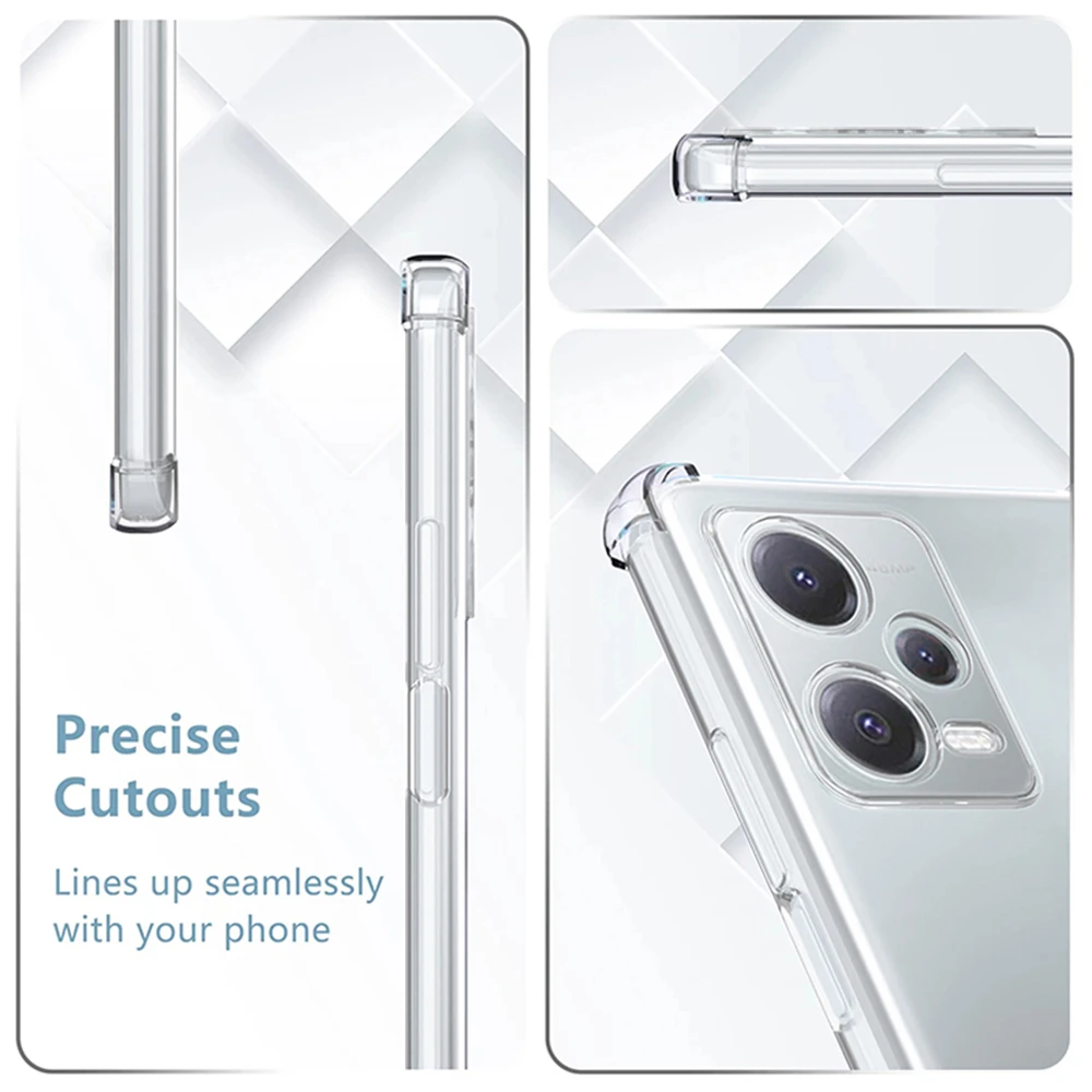 Transparent Shockproof Silicone Phone Case with Soft TPU Bumper