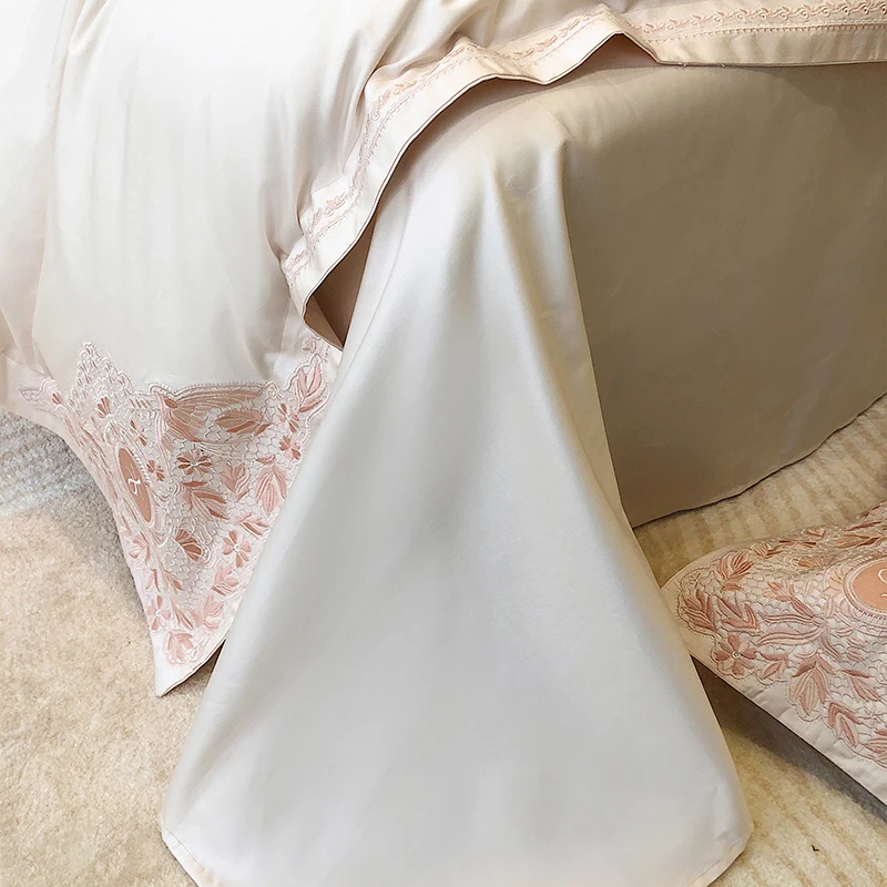 Waliicorners Egyptian Long-staple Cotton Quilt Cover Bed Linen Pillow Shams Bedclothes Luxury Embroidery 100S Australian Cotton Bedding Set 35 S50ea127a6d934aceaa12d1ca36b972ecd