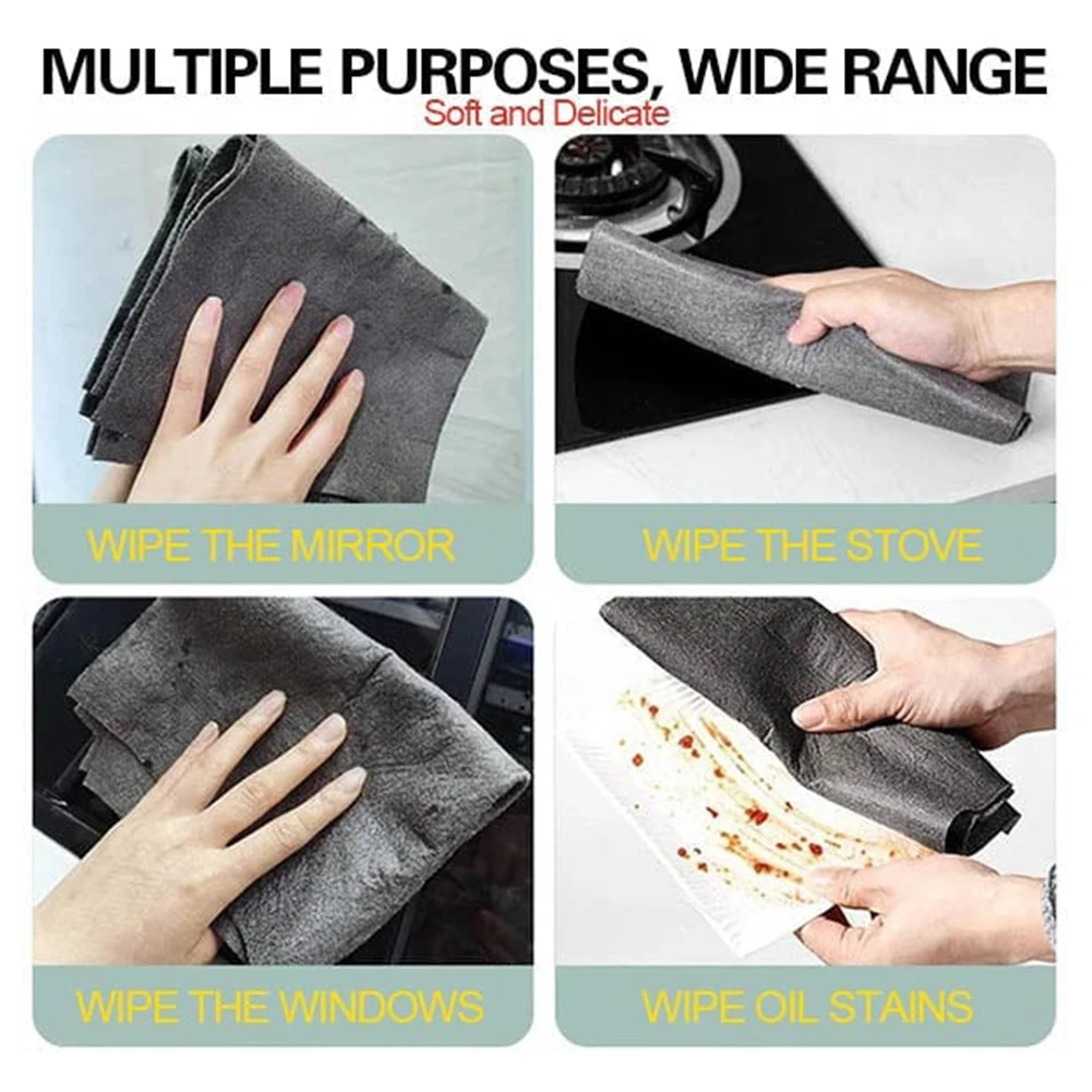 Chiffon de nettoyage en Microfibre, 15 pièces, chiffon épais réutilisable,  doux et lavable, pour la voiture, les miroirs, les vitres - AliExpress