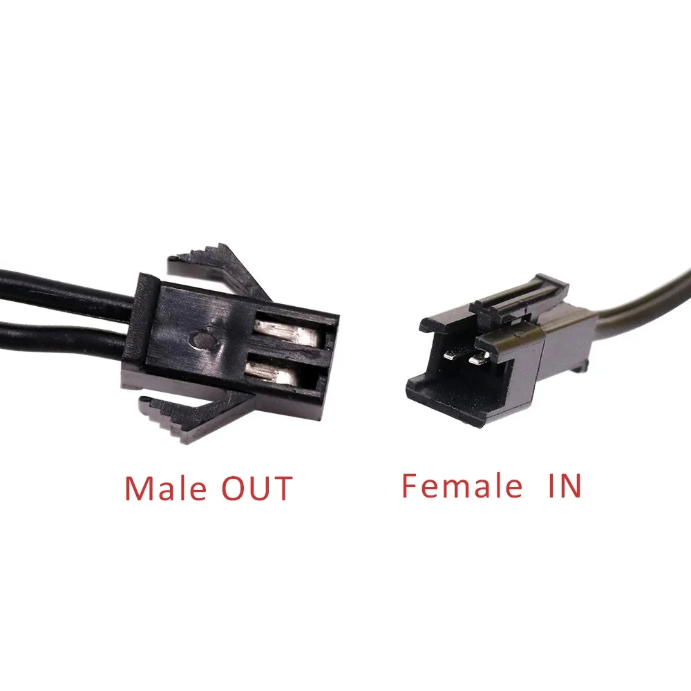 2pin EL Wire Splitter Connector 1 to 2 3 4 5 6 7 8 9 10 Ways Cable LED Neon Light Wiring Fittings Splitting Wire Lamp Accessorie