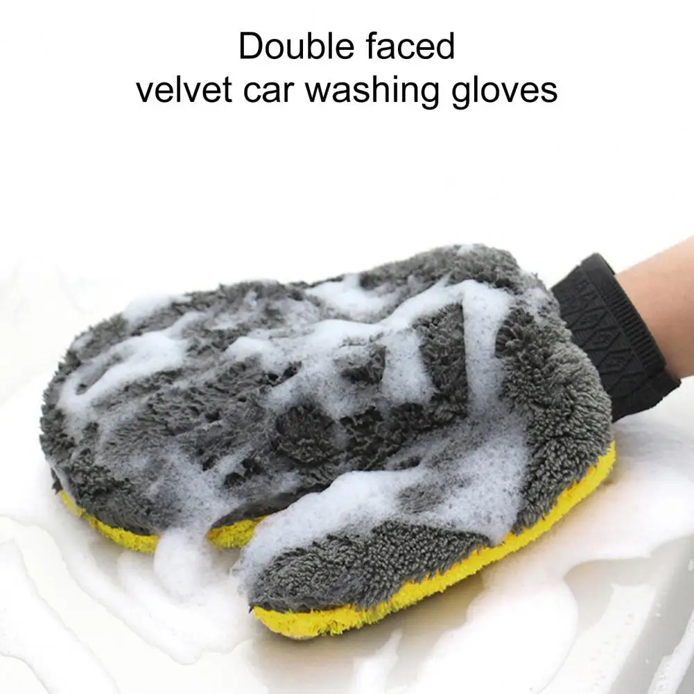 CarWashingGloveWaterproofCarDetailingCoralFleeceSuperAbsorbent
