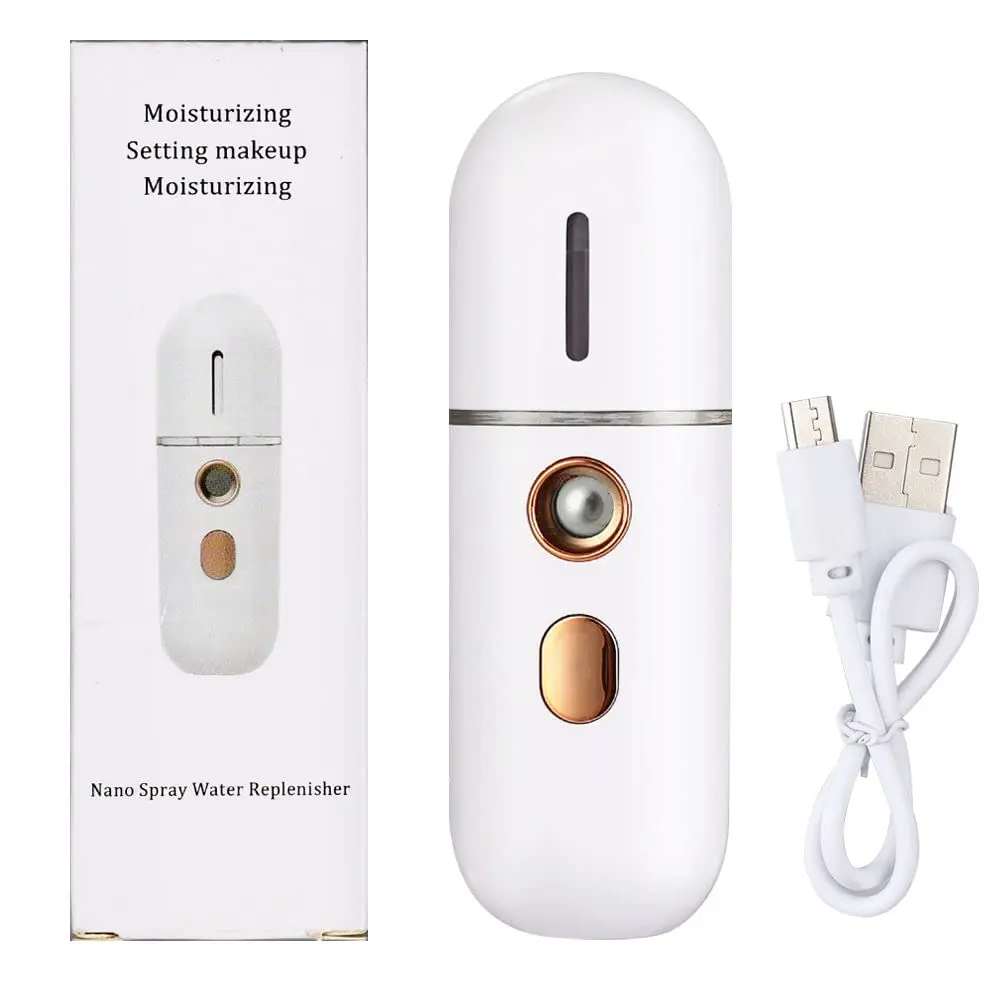 

Nano Mister Mini Facial Steamer for skincare Handheld Portable Hydrating Face Spray Daily Care Deep Makeup Cleaning USB