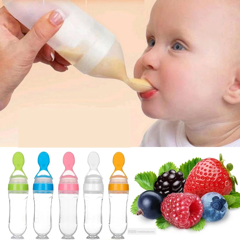 Baby Feeding Bottle Spoon Milk Bottle Baby Training Feeder Food Supplement Food feed Spoon baby gadgets BPA Free water bottle milk bottle feeding bottle glass milk bottle baby feeding utensils