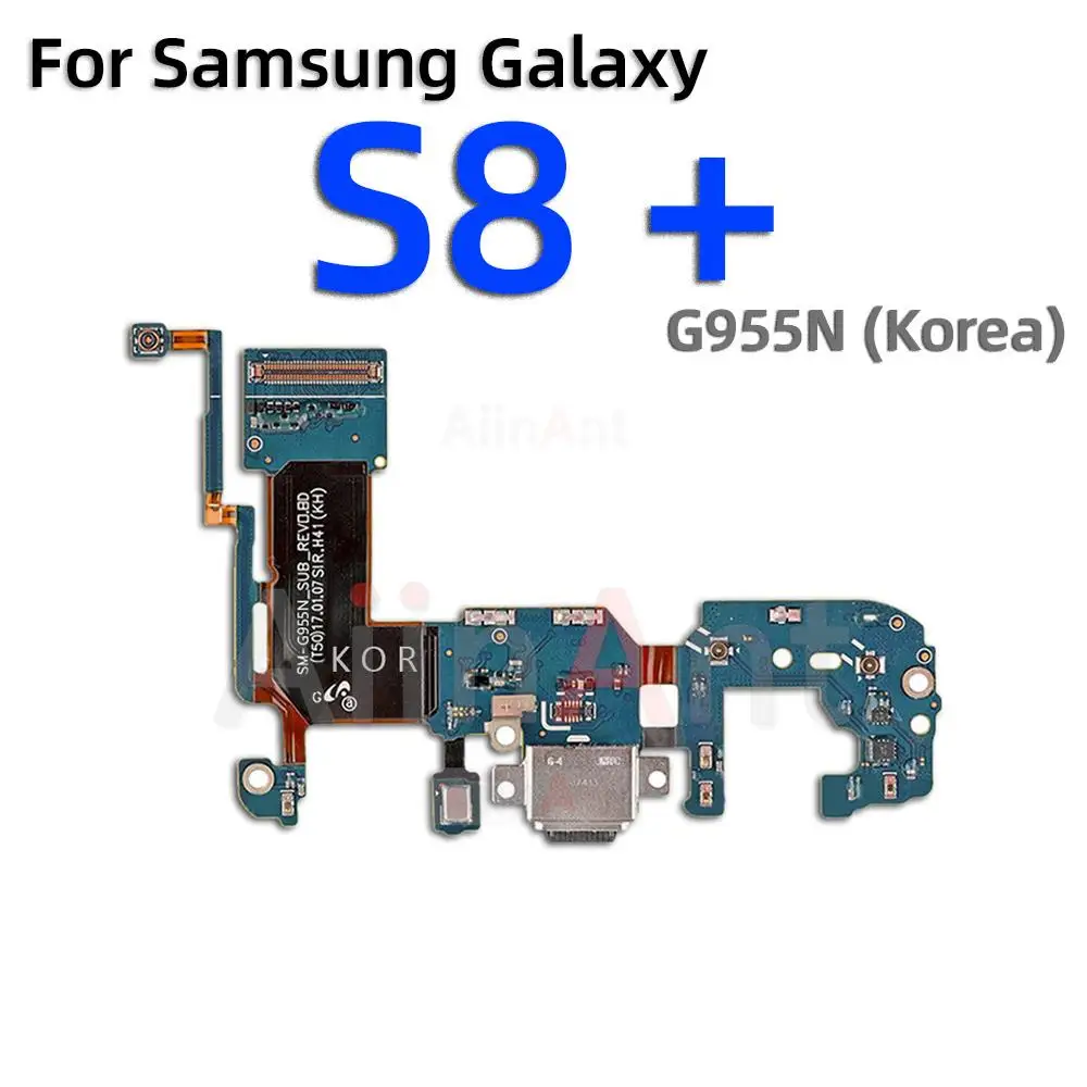 Aiinant USB 충전 도크 보드 포트 충전기 플렉스 케이블, 삼성 갤럭시 S8 S9 플러스 G950N G955N G960N G965N 용