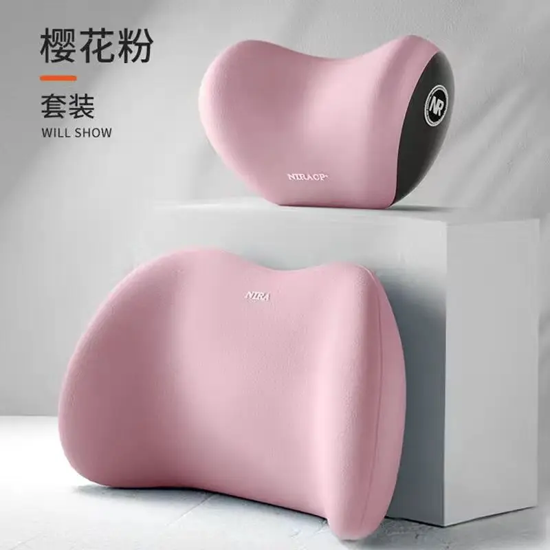Car Headrest & Lumbar Support Cushion Ergonomic Car Seat Neck