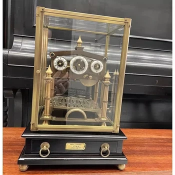 Mechanical Metal Desk Clock Antique Style Table Clock Nordic Luxury Retro Desktop Clocks Living Room Decoration Accessories