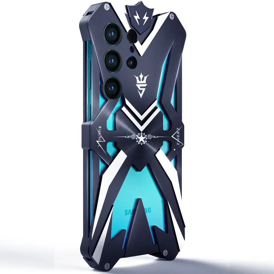 

Ультраохлаждающий чехол для Samsung Galaxy S24 S23, мощная металлическая рамка с винтом на Galaxy S24 PLUS S23 FE S22 S21, алюминиевый бампер