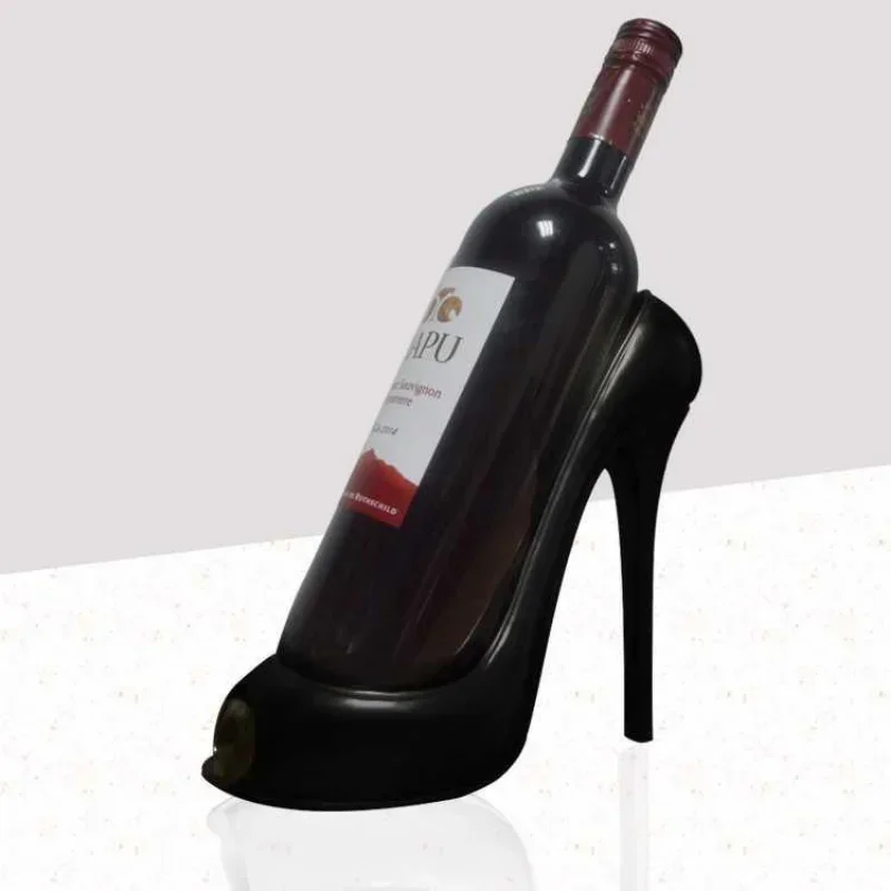 Elegant High-Heeled Shoe Wine Rack - Stylish Home Décor and Gift Ornament