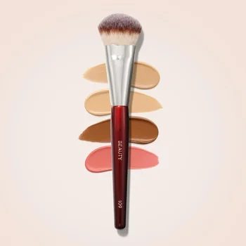 Mini CONTOURED FOUNDATION Brush 109 Makeup Brush Face Brush for Liquid or Cream Foundations Bronzer Blush Highlighter 1