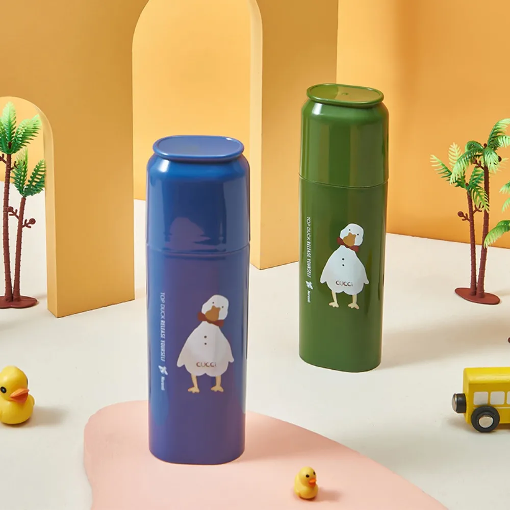 1PC Toothbrush Storage Box - Colorful Duck Bathroom Toothbrush Box Portable Travel Plastic Toothbrush Box with Lid