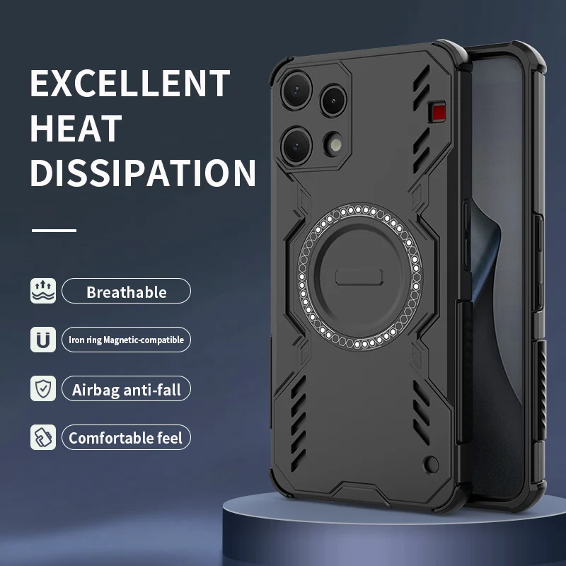 Magnetic Heat-Dissipation Shockproof Phone Case with Non-Slip Protection