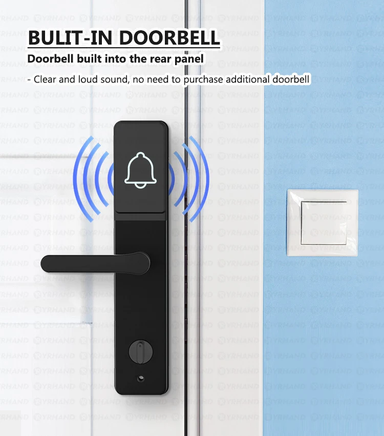 Outside Front Cerradura Inteligente Waterproof Tuya wifi Smart Door Lock Anti-lo