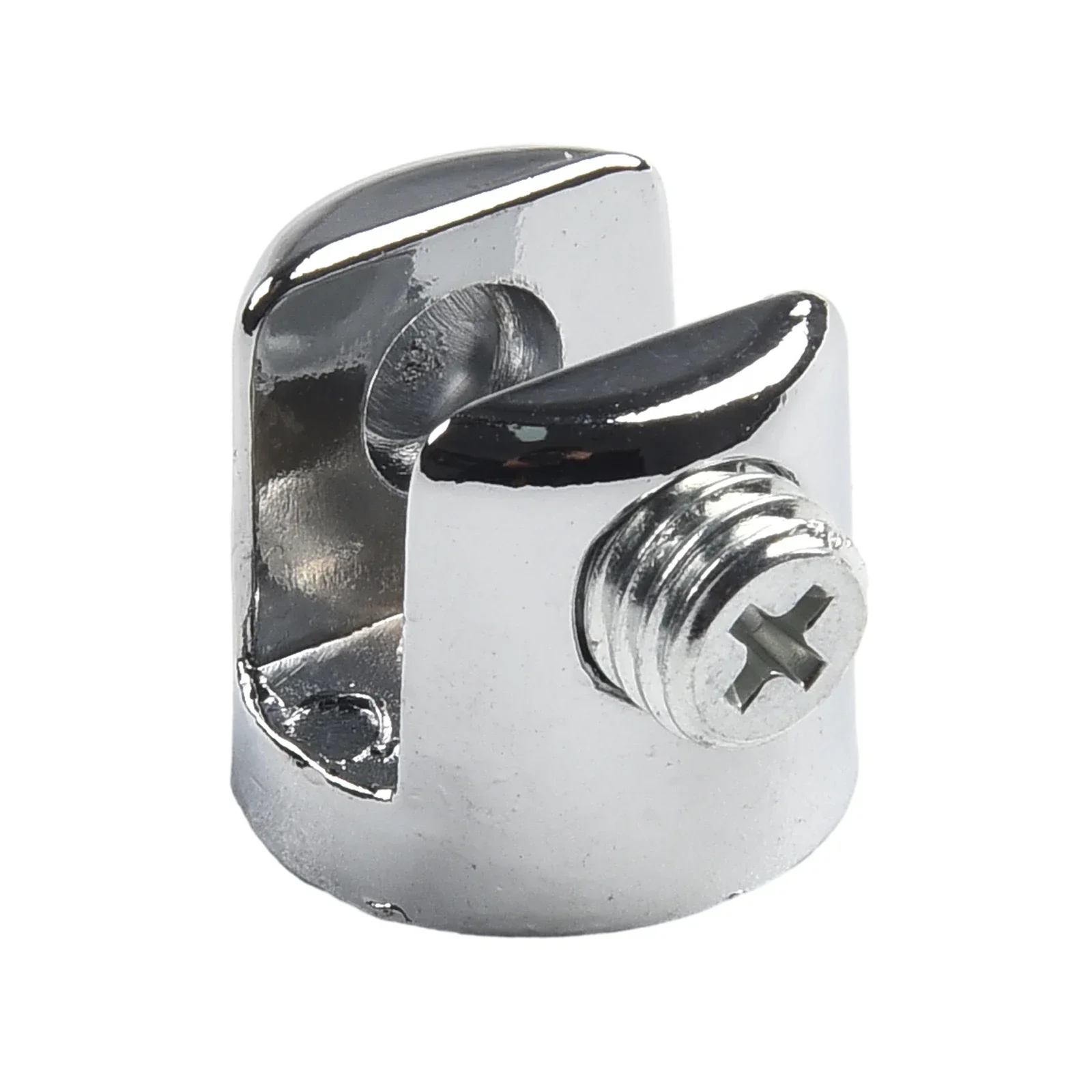 Clips Glass Bracket Clamp Silver Zinc Alloy 10pcs Chrome For Fixing Bathroom Glass Holders Home Shelf Support Shelves 3
