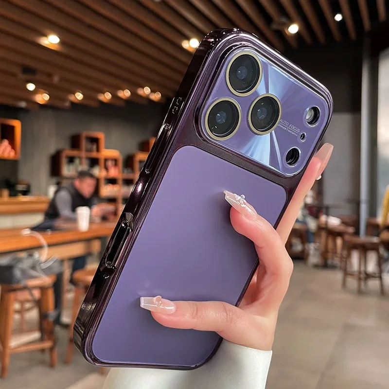 Luxury Plating Frosted Slim Phone Case with Color Frame Back Cover