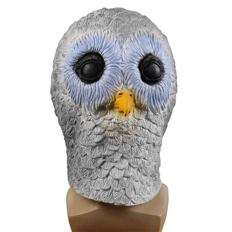 Owl Mask Animal Latex Full Head Realistic Bird Masks Fancy Dress For