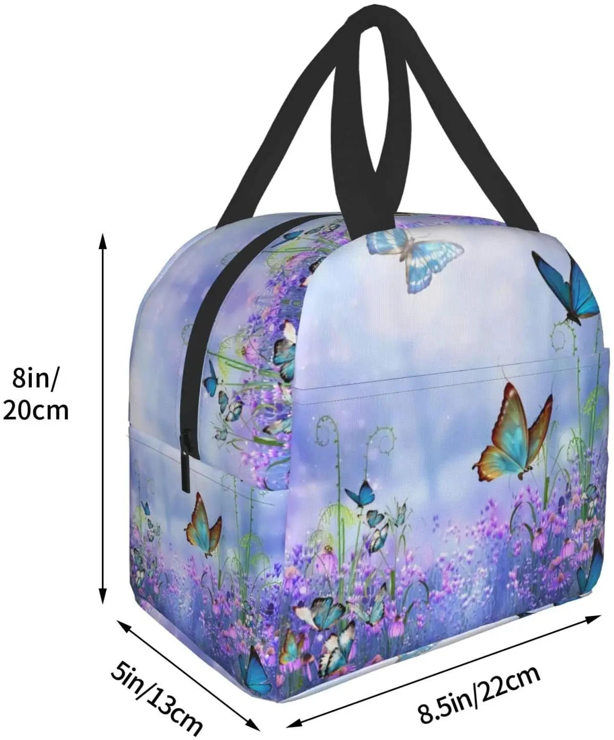 Lavender Insulated Lunch Box, Purple Floral Flowers Cute Food Containe –  Starcove Fashion