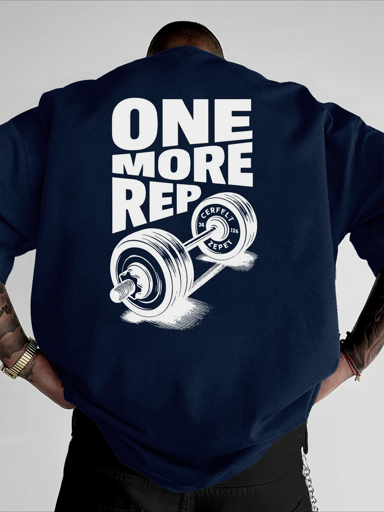 ตัวเลือกสินค้า เสื้อยืดวินเทจ ONE MORE REP สำหรับออกกำลังกาย