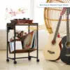 Recorder stand with vinyl storage side table, 2-story recorder table with charging station, and classified storage 4