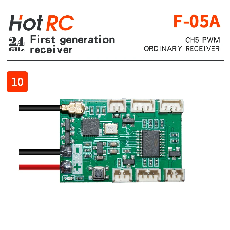 HOTRC 2,4 GHz Empfänger F-01A F-10AT F-06A F-06AT F-08A SBUS-A Mehrkanäle für CT-4A CT-6A CT-8A HT-8A DS600 RC Sender – Detail 8