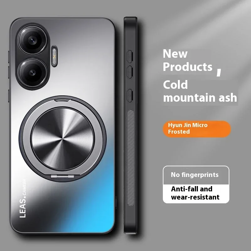 Magnetic Matte Shockproof Anti-Fingerprint Case with Holder Bumper Cover