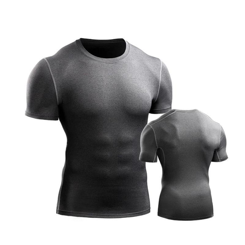 Compression T Shirt Men Short Sleeve T Shirts Running Tights Sports Thermal Muscle Underwear Fitness Gym Clothing Jerseys Jacket Tops
