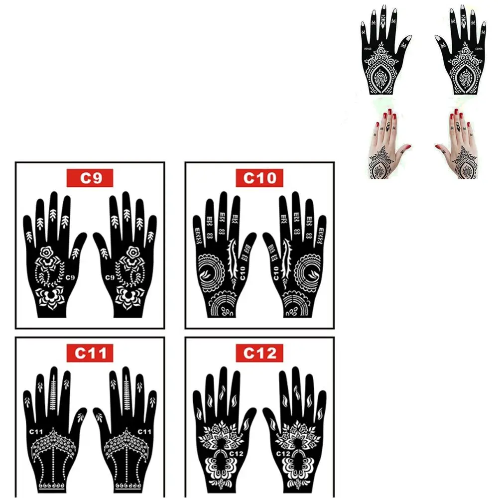 DIY Airbrush Face Paints Hollow Drawing India Henna Kit Temporary Decal Tattoo Stencils Body Art Template tattoo sticker,temporary tattoos,tattoo stencil