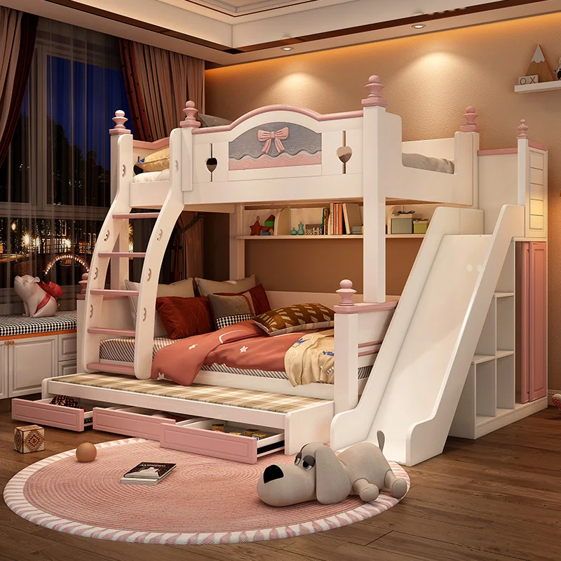 SolidwoodbunkbedsTwoheightadjustablebedsDoublebedsupperand