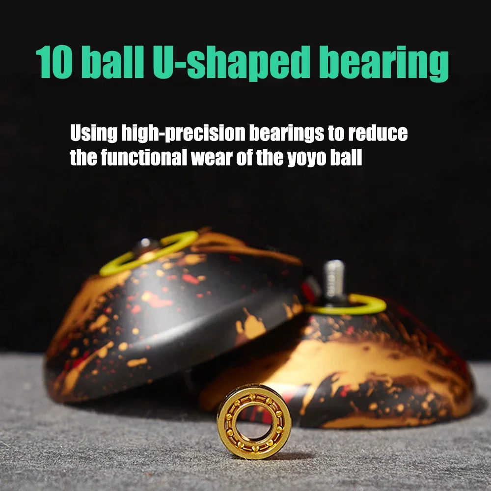 Yoyo Professional Magic Yoyo Metal 10 Ball Bearing Alloy Aluminum High Speed Unresponsive Yo Yo Classic Toys Kids yoyo ball yoyo string yoyo gloves