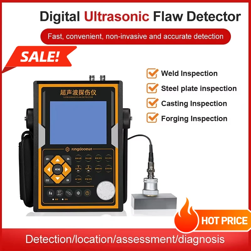 High Quality Ultrasonic Flaw Detector NDT with Extra Probes and Cables Digital