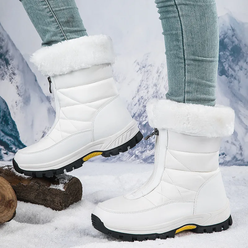Cold Resistance -30℃ Women Snow Boots Fashion Outdoor Winter Hiking Shoes Waterproof Size 36-42