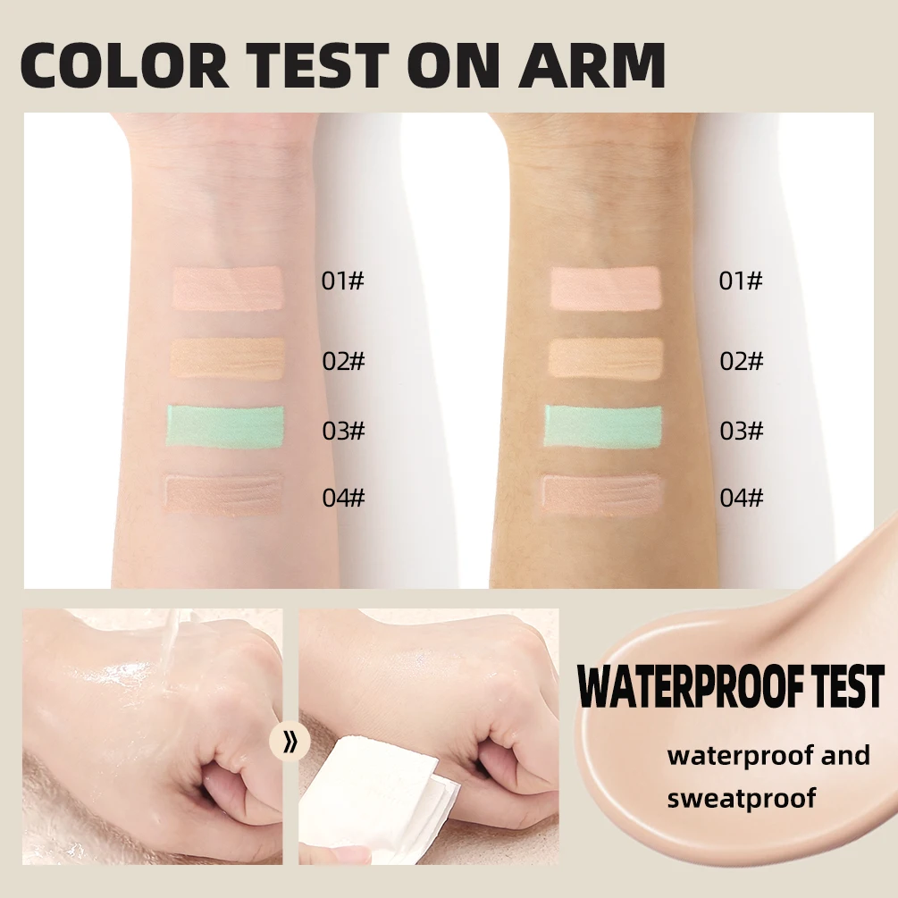 Face Concealer 5ml Liquid Foundation Waterproof Oil-Control Cover Dark Circles Cosmetic Women