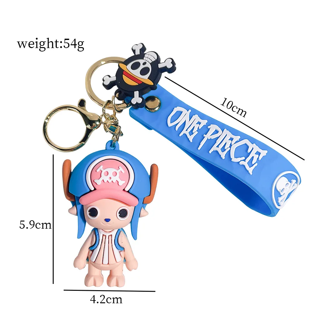 Cartoon Anime One Piece Keychain Luffy Peter Brook Sanji Chopper