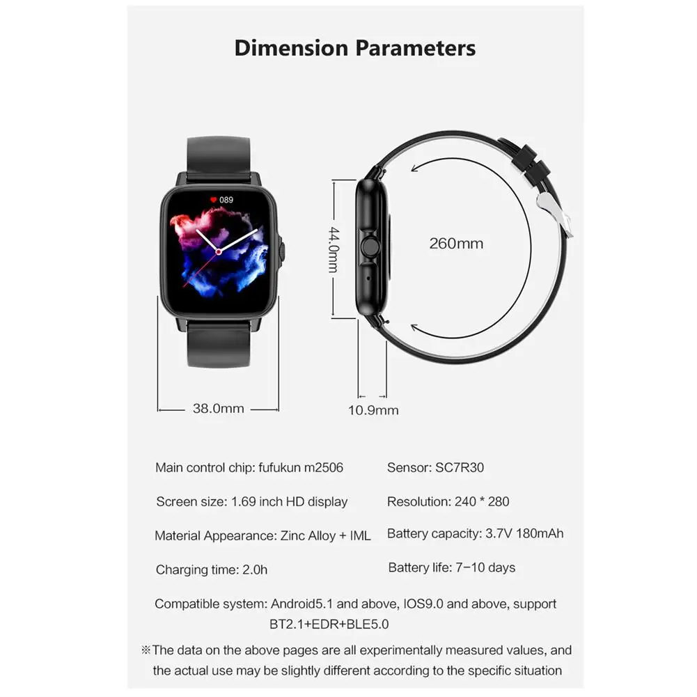 For Gt50 Intelligent Watch Bluetooth-compatible Call Waterproof Heart Rate Blood Pressure Blood Oxygen Monitoring Smartwatch