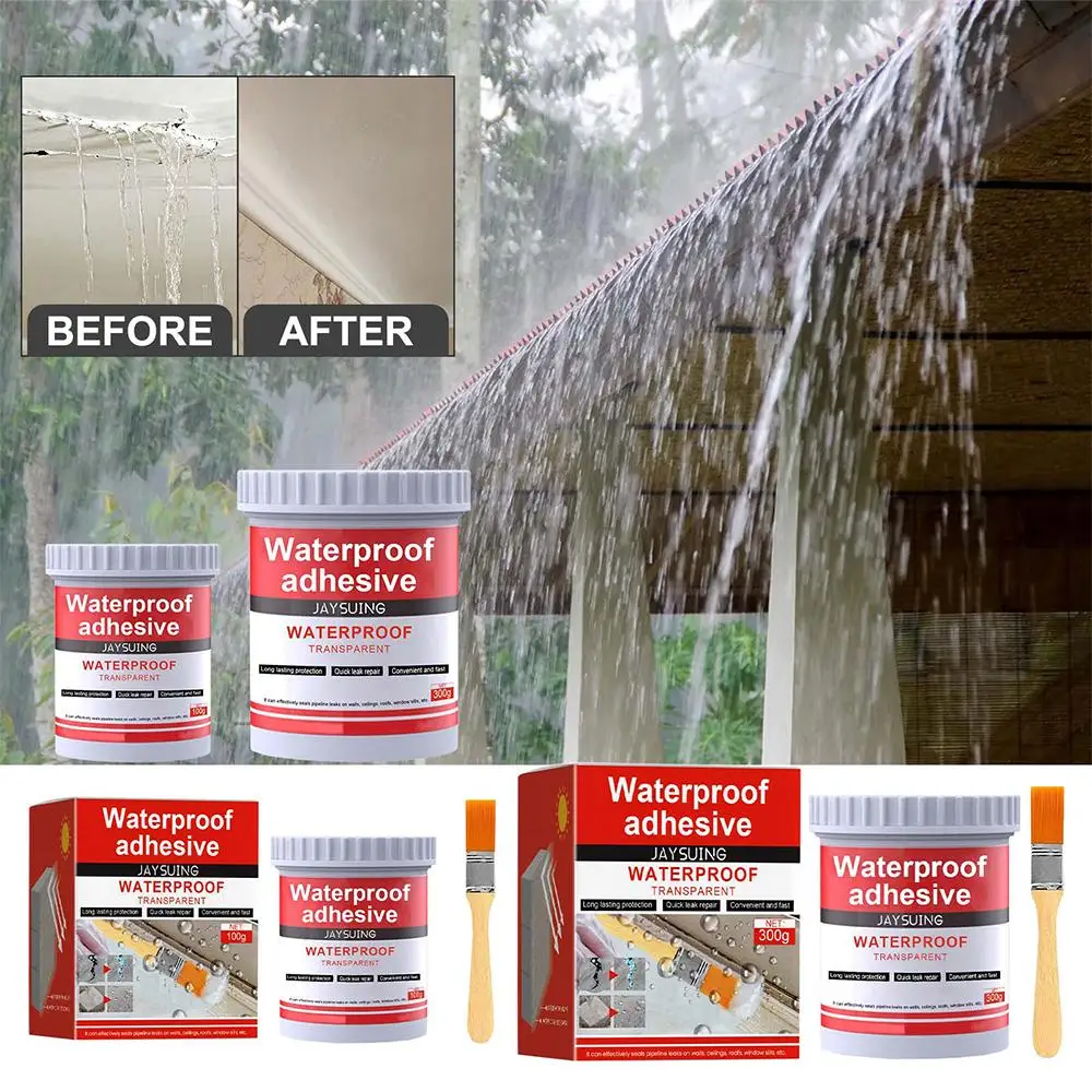 Waterproof Sealant Agent Transparent Glue Toilet Anti-Leak Tools Roof Sealant Agent Repair Leak-trapping Repair Broken Nano O2Y4