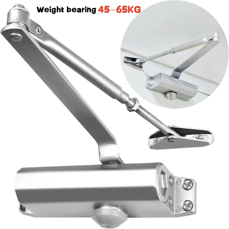 Soft Closing Automatic Door Closer Heavy Duty Hydraulic Adjustable Speed Positioning Door Stop Protective Holder Hardware