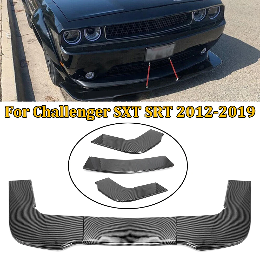 

Front Bumper Lip Splitter Diffuser Body Kit Spoiler Gloss Black Tuning For Dodge For Challenger SXT SRT HELLCAT 2012-2019 ABS Pr