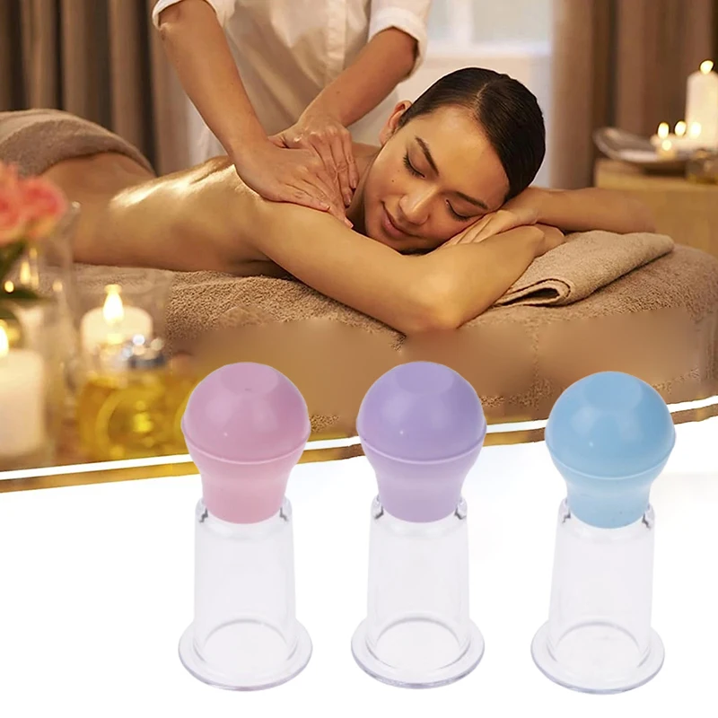 Vacuum Cupping Sets Facial Massage Cups Rubber Vacuum Cupping Skin Lifting Anti Cellulite Massager 4 Pcs/set