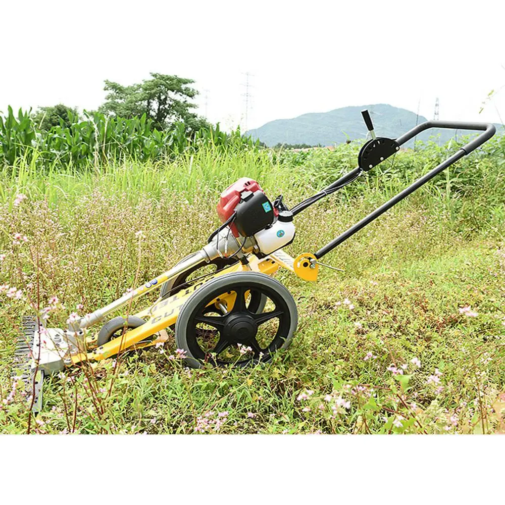 Gasoline Lawn Mower Hand-push Lawnmower Grass Cutter Weeder for Mowing  Multi-purpose Agricultural Brush Cutter Reel Mowers